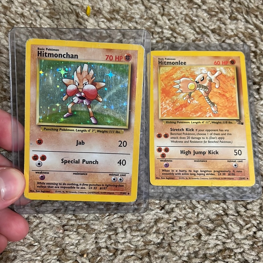 Hitmonchan holo & hitmonlee